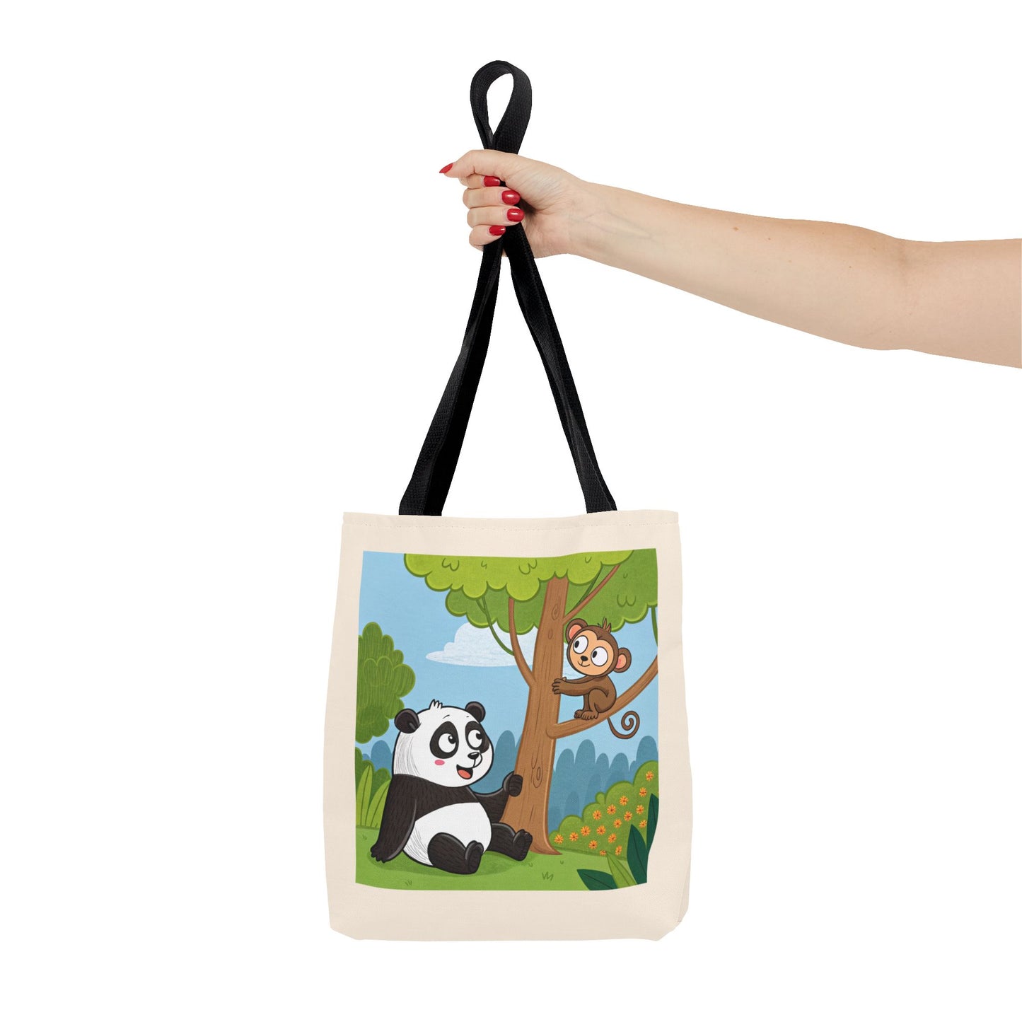 Design IA: Panda et singe en cartoon