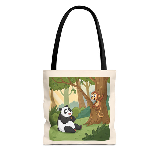 Design IA: Panda et singe en cartoon