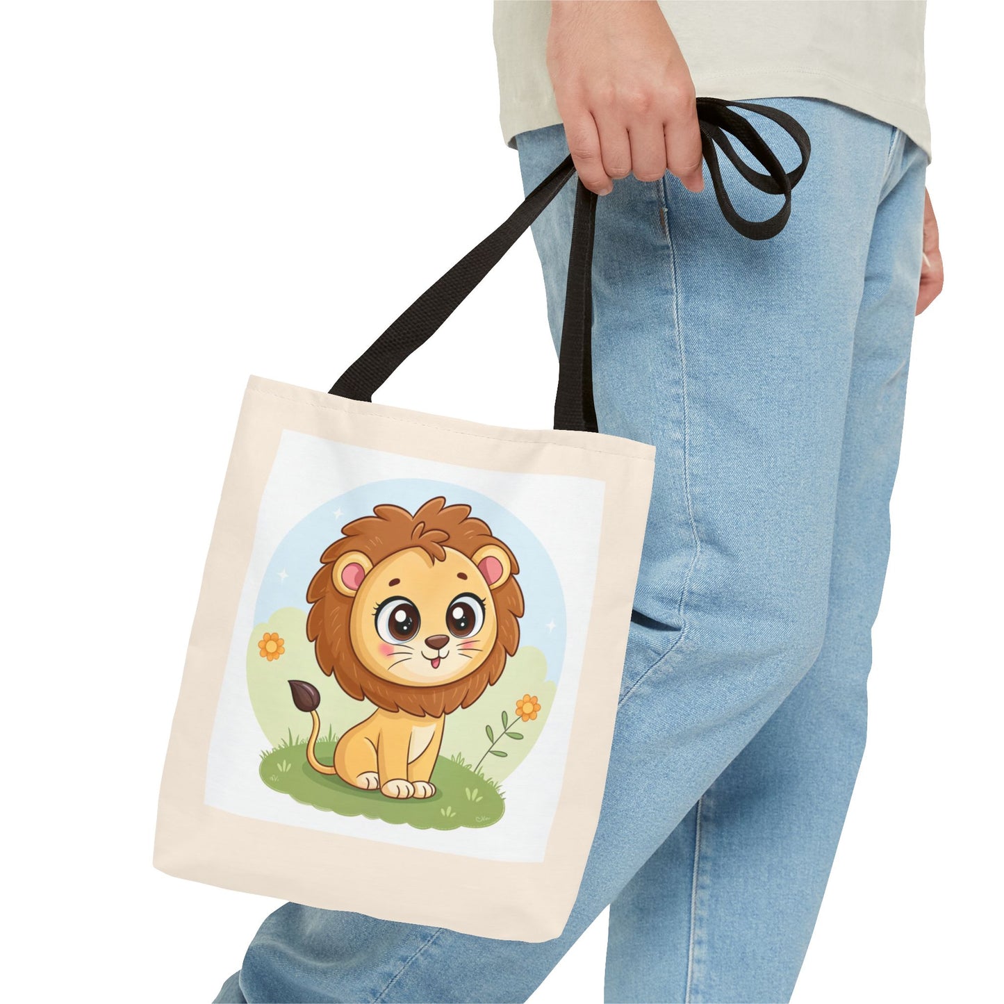 Design IA: lion mignon en cartoon