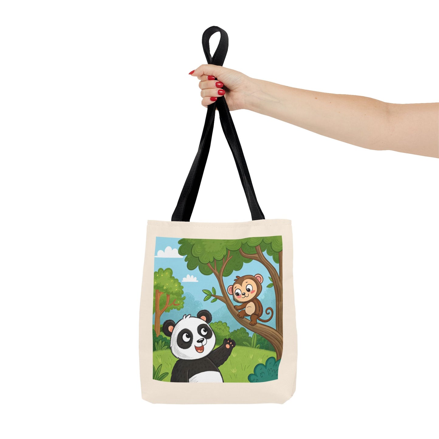 Design IA: Panda et singe en cartoon